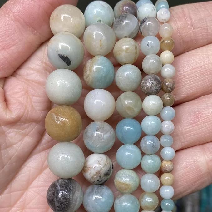 12mm 31pcs Natural Stone Beads Colorful Amazonite Gemstone Round Loose Beads - Image 3