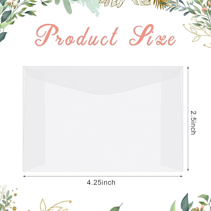 Geyee 100 Pcs Glassine Ticket Envelopes - Image 3