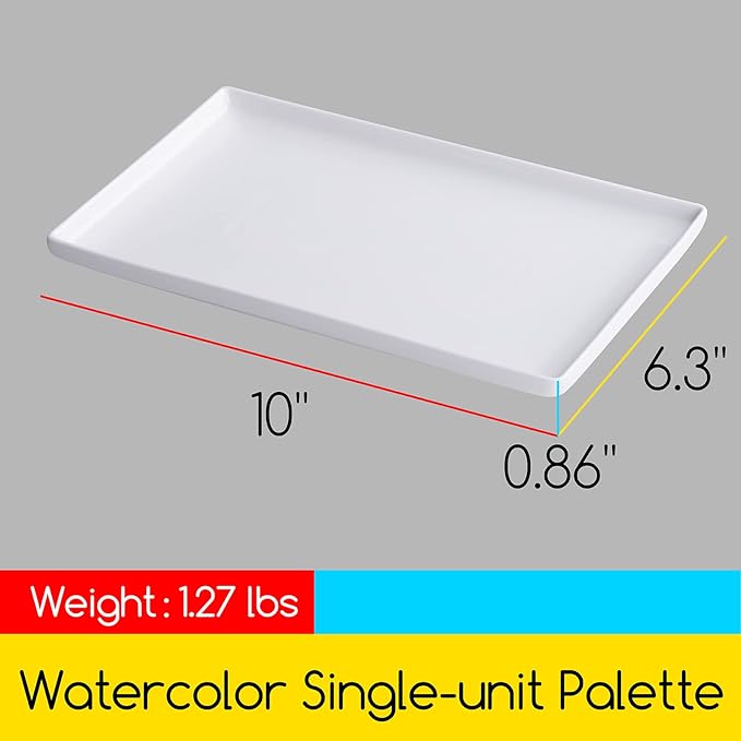MEEDEN Ceramic Tray Palette, Ceramic Artist Paint Palette, Porcelain Mixing Tray - Image 2