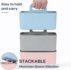 Multiuse Caddy Organizer with Handle, Portable Divided Plastic Tote Bin - Image 7