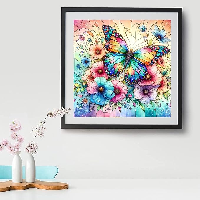 EIBEILI Diamond Art Kits for Adults-Butterfly Flower Diamond Painting Kits | - Image 7