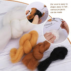 QMNNMA Needle Felting for Beginners, Beagle Needle Felting Set | DIY Wool Felt - Image 4