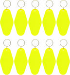 10pcs Blank Hotel Keychains Bulk Vintage Motel Keychain Vinyl Keychains Gold by Nwsrayu