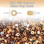 Pony Beads Bulk 1100 Pcs, Beads - Image 2