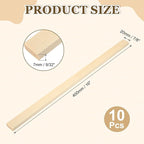MECCANIXITY 10Pcs Wood Strips Slats, 9/32" x 7/8" x 16" Thin Wood Sticks Flat - Image 2