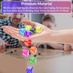 Rerdeim 110 Pieces Dice Set, Colored Game Bulk Dices, Colorful Dices, 6 Sided - Image 5