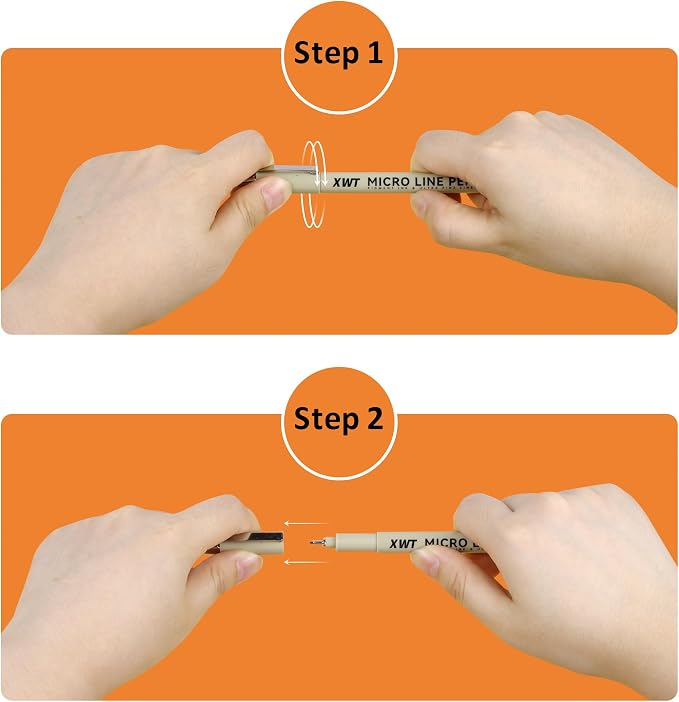 Micro Fineliner Pens 6Pcs 0.25mm/Set, Ultra Fine Fineliner Pen, Water-based - Image 7