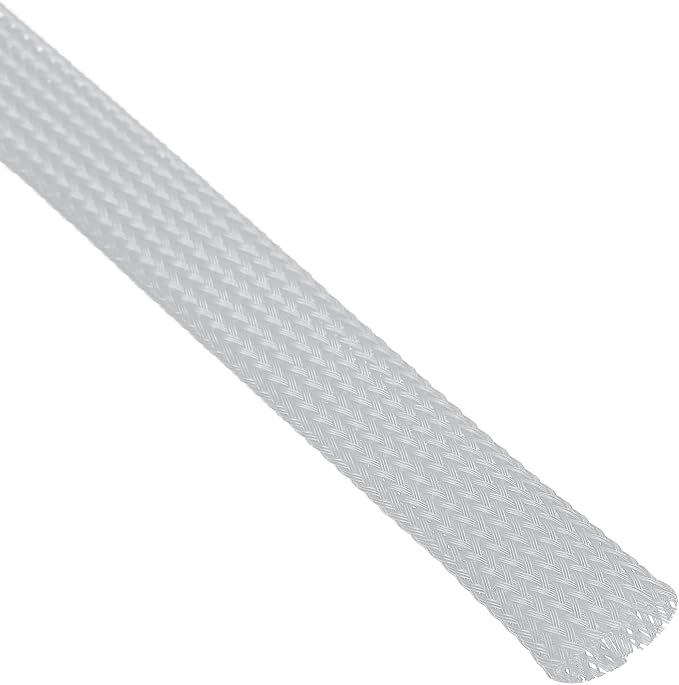 uxcell PET Expandable Sleeving 10ft 1/2" Gray Cable Management Sleeve Cord - Image 2