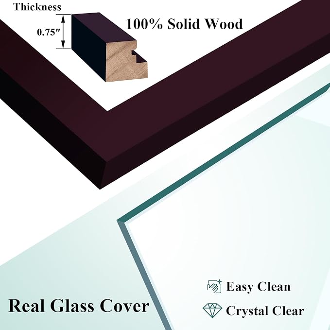 RPJC 3.5x5 inch Picture Frame Made of Solid Wood High Definition Glass - Image 7