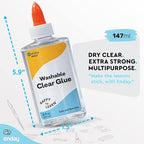 Enday Clear Glue 5oz for Slime – Liquid Craft Adhesive, Dries Clear, Teacher - Image 5