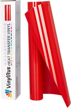 Heat Transfer Vinyl-12” x 8ft Red Iron on Vinyl Roll by VinylRus
