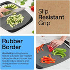 GORILLA GRIP BPA-Free Reversible Kitchen Cutting Board Set of 3, US Designed - Image 3