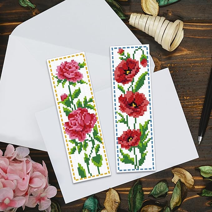 ACRNIGHEET 6PCS Cross Stitch Bookmark Kit - Image 5