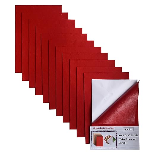 Jtnohx Self Adhesive Felt Sheets, 12 Pieces Felt Fabric by Jtnohx