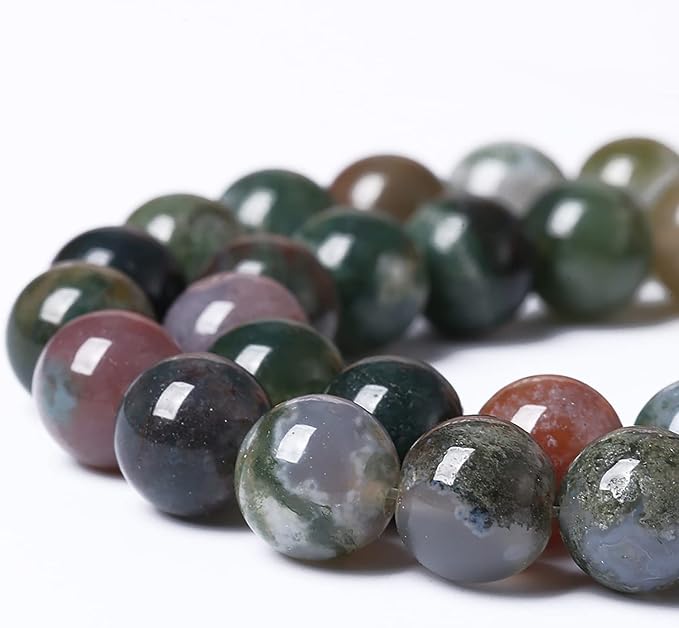 60-65pcs 6mm Natural Indian Agate Gemstone Beads Smooth Round Loose Spacer Beads - Image 4