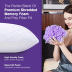 WISHSMILE Cooling King Size Pillows Set of 4, Shredded Memory Foam Pillows - Image 7