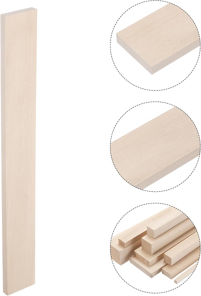 MECCANIXITY 6pcs Wood Sticks, 3/8"x 1.8" x 15" Rectangle Wooden Cube Wood - Image 3