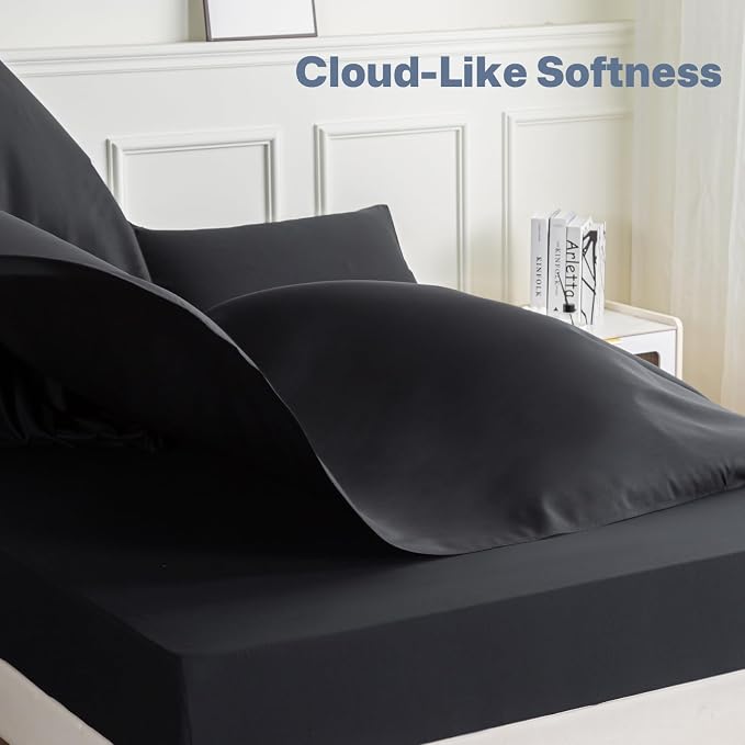 Lavisun Queen Flat Sheets 6 Pack, Soft & Breathable Bulk Sheets - Image 3