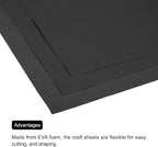 MECCANIXITY EVA Foam Sheets Black 19.7 Inch x 17.7 Inch 0.8mm Thick Crafts Foam - Image 5