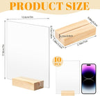 Bercoor 10 Pack 5x7 Inch Blank Clear Acrylic Sign - Image 2