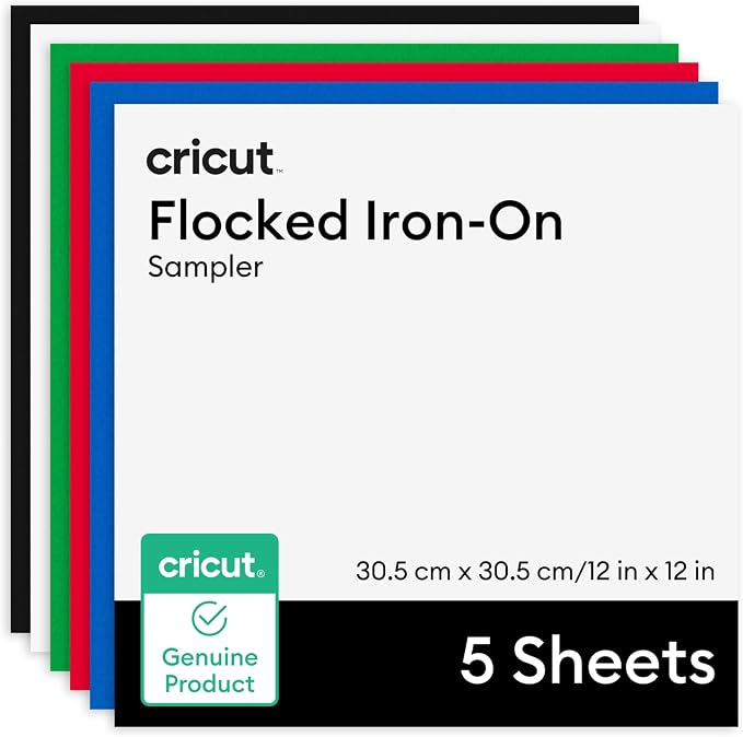 Cricut® Flocked Iron-On, Classics Sampler - 12 in x 12 in | HTV Heat Transfer by Unknown