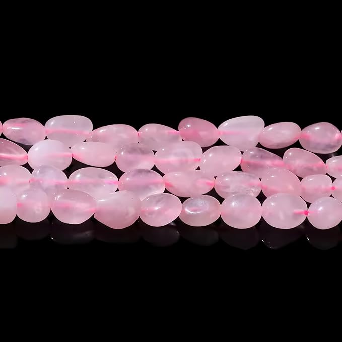 HAAMIIQII Natural Rose Quartz Crystal Pebble Stone 5-8mm Small Irregular - Image 3