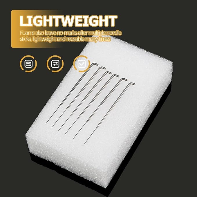 Luxshiny 6pcs Needle Felting Foams Pad Wool Felting Pin Cushion Flat Panel Foam - Image 4