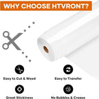 HTVRONT Heat Transfer Vinyl Black & White Iron on Vinyl, 12 x 60FT | Black & - Image 6