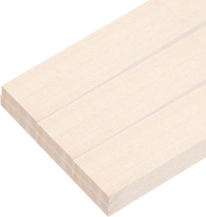MECCANIXITY 6pcs Wood Sticks, 3/8"x 1.4" x 12" Rectangle Wooden Cube Wood by MECCANIXITY