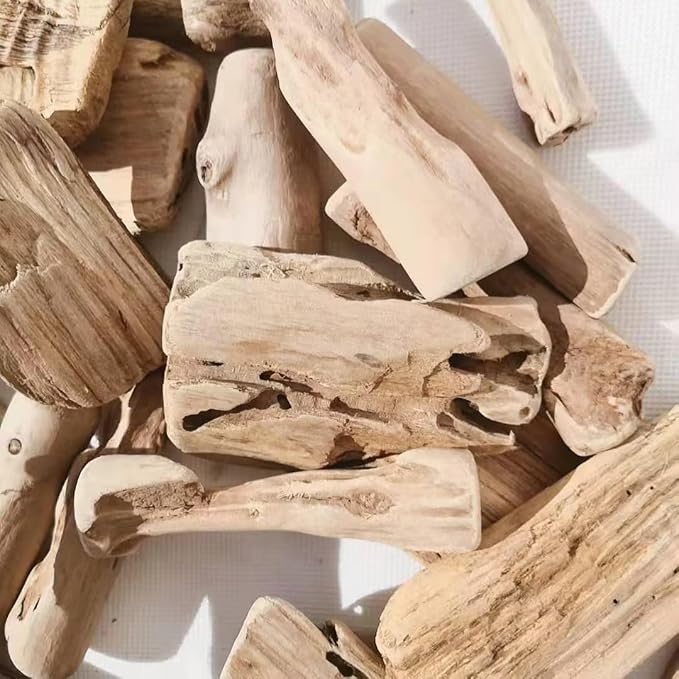 20 Pcs Natural Driftwood Pieces Branch Slices Craft Sticks Beach Decor DIY - Image 9