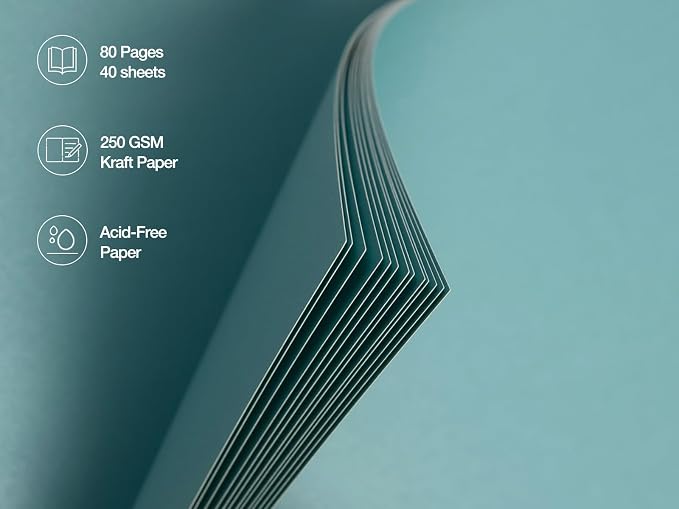 potricher 12 x 12 Inch Large DIY Scrapbook Photo Album 80 Pages Thick Kraft - Image 5