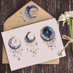 50PCS Dreamy Moon Crystal Gem Scrapbook Stickers – Clear Celestial Vinyl Decals - Image 7