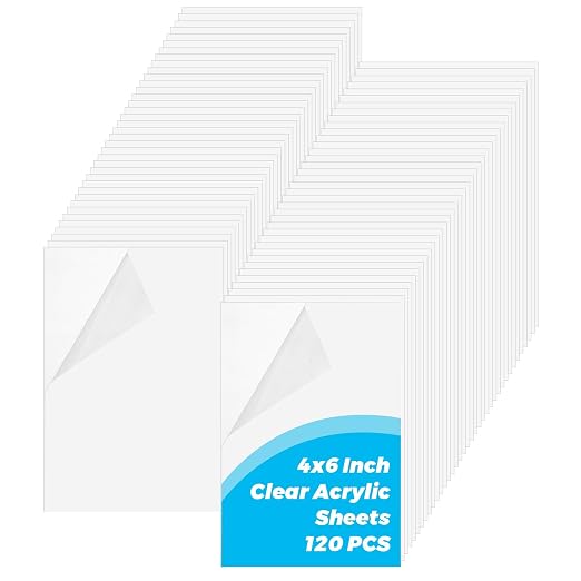 80PCS Clear Acrylic Sheets 4 x 6 Inch Acrylic Board 1 mm Thick Acrylic Panel by LOYORTY