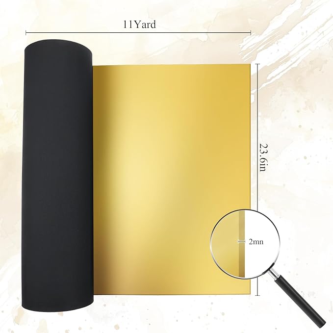 Pushglossy EVA Foam Roll 2mm Thickness Foams Sheets 23.6" x 393.7" Metallic - Image 2