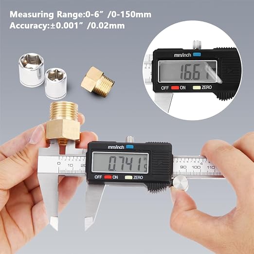 Digital Caliper Measuring Tool, Stainless Steel Vernier Caliper Digital 6IN | - Image 2