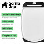 GORILLA GRIP BPA-Free Reversible Kitchen Cutting Board Set of 3, US Designed - Image 2