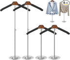 4 Pack T Shirt Display stand, Adjustable T shirt Shoulder Stand by Unknown