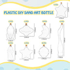 Tanlade 50 Pcs Plastic Sand Art Bottles - Image 2