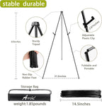 AROIC 63 "Easel Stand for Display, 20 Pack Portable Foldable Metal Easel - Image 2