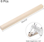 MECCANIXITY 6pcs Wood Sticks, 3/4"x 3/4" x 12" Rectangle Wooden Cube Wood - Image 2