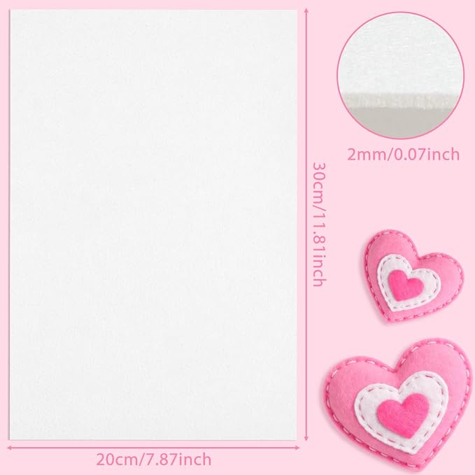 NEBURORA 12 Pcs 2mm Thick Stiff Felt Sheets - Image 6