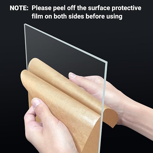 2 Pieces 12” x 12” Clear Acrylic Sheet Plexiglass - Image 4