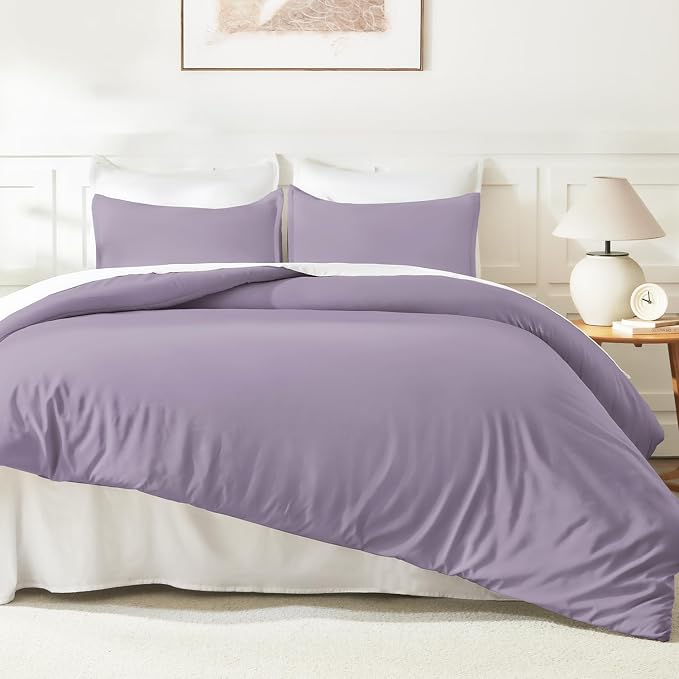 Litanika Grayish Purple Comforter Set California King Size, 3 Pieces Cal King - Image 6
