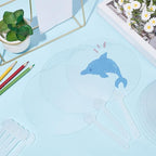 10Pcs Plastic Round Hand Fan Blank Clear Handheld Fan PVC Transparent Summer - Image 4