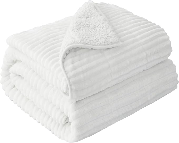 Sherpa Fleece Adult Weighted Blankets 20lbs by EazfyPro
