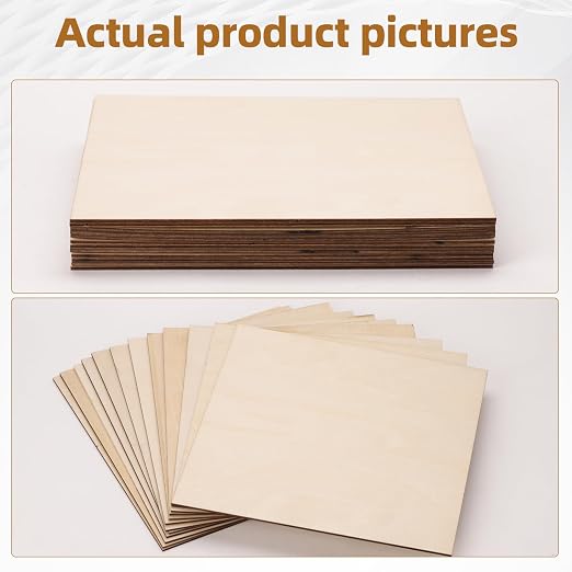 3 mm Baltic Birch Plywood 1/8 x 12 x 12 Inch, 12 Packs Craft Wood, Stronger - Image 7