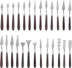 27 Pcs Palette Knife Set Stainless Steel Painting Knife Set Wood Handle Palette by Unknown
