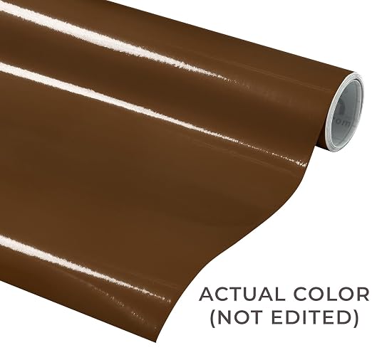 VViViD Brown Gloss DECO65 Permanent Adhesive Craft Vinyl - Image 2