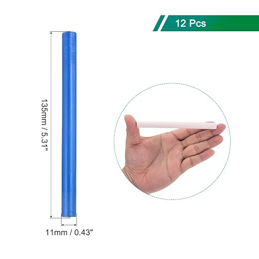 MECCANIXITY 12 Pcs Bright Blue Cylinder Sealing Wax Stick Glue Gun Wax Seal Rod - Image 2