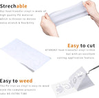 HTVRONT White HTV Heat Transfer Vinyl Bundle: 24 Pack 12"x12" Iron on Vinyl | - Image 7